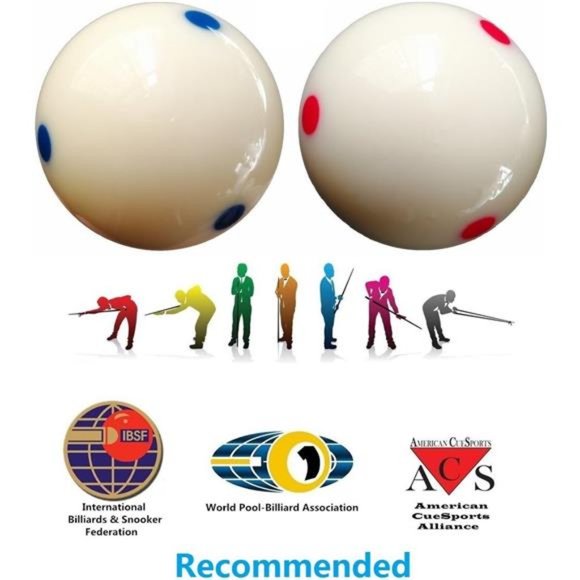AAA-Grade PRO Cup Standard Pool-Billiard Cue Ball with 6 Dots (2-1/4'', 6 oz) - Picture 6 of 7